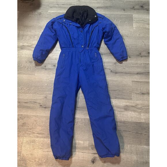 Vintage Obermeyer Ski Suit Kids 14 Blue Jacket Pants Combo